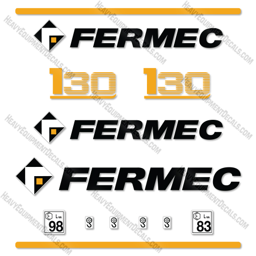 Fits Terex-Fermec 130 Decal Kit Mini Excavator  decal kit,