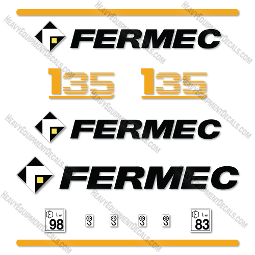 Fits Terex-Fermec 135 Decal Kit Mini Excavator decal kit,