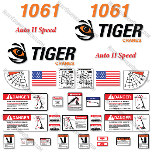 Fits Tiger 1061 Decal Kit Crane  decal kit, tiger, 