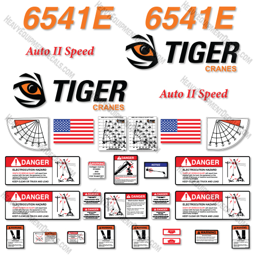 Fits Tiger 6541E Decal Kit Crane   decal kit, 
