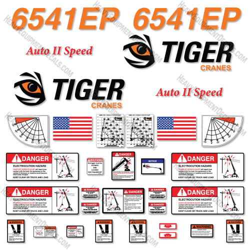 Fits Tiger 6541EP Decal Kit Crane    decal kit, 