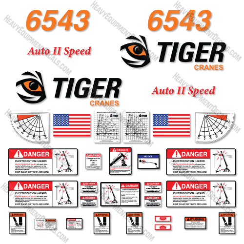 Fits Tiger 6543 Decal Kit Crane    decal kit, 