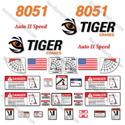 Fits Tiger 8051 Decal Kit Crane      decal kit, 