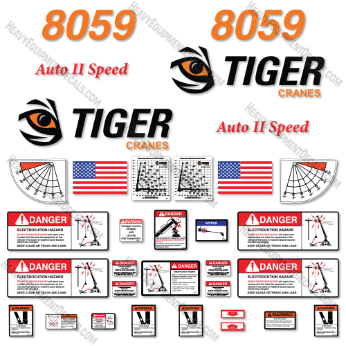 Fits Tiger 8059 Decal Kit Crane      decal kit, 