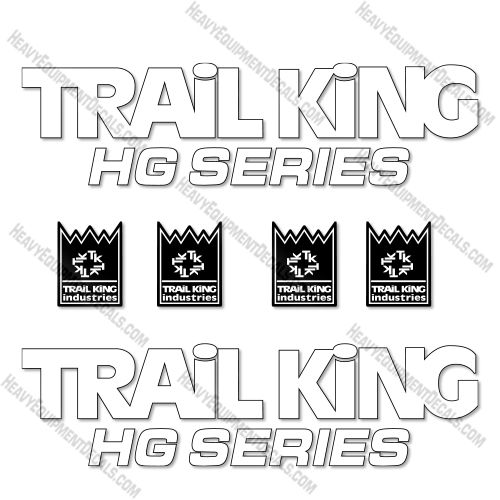 Fits Trail King HG Series Decal Kit Detachable Gooseneck- WHITE! decal kit