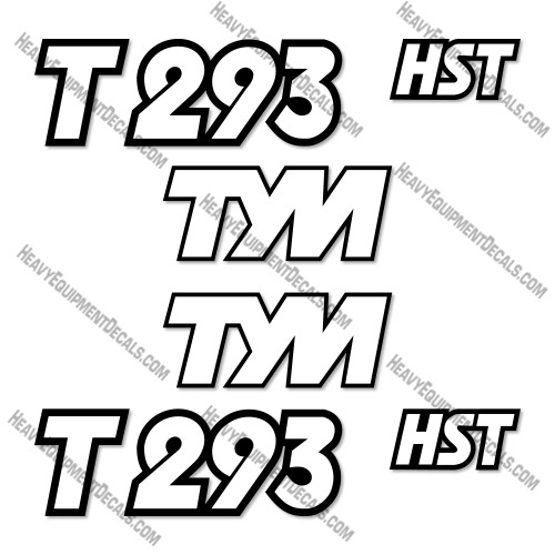 TYM 293 Decal Kit Tractor - Aftermarket Kit 