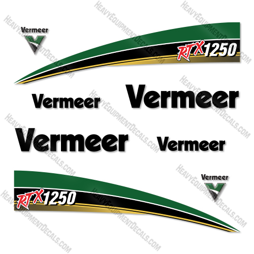 Fits Vermeer RTX1250 Decal Kit Tractor vermeer,   decal kit