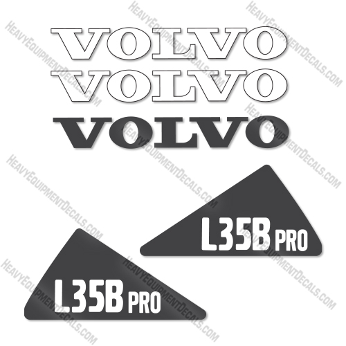 Volvo L35B PRO Decal Kit Compact Wheel Loader - Aftermarket Kit decals, decal kit , volvo