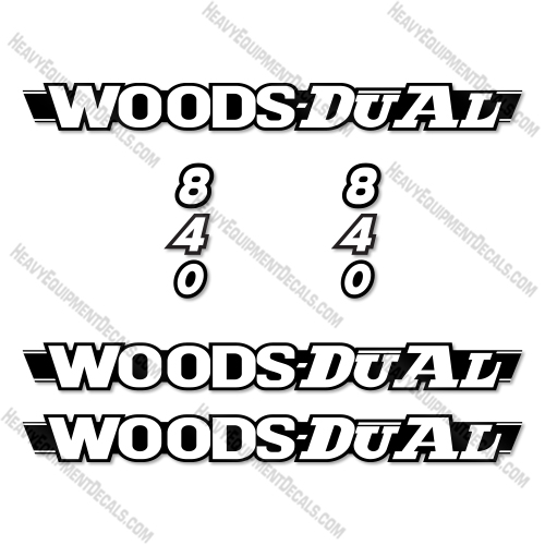 Woods Dual 840 Decal Kit Rotary Cutter - Aftermarket Kit  decal kit