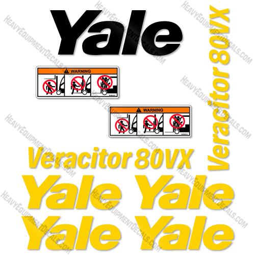 Fits Yale Veracitor 80VX Decal Kit Forklift decal kit