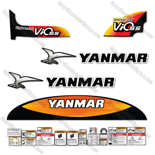 Fits Yanmar ViO55-5b Decal Kit Excavator- Aftermarket Kit 