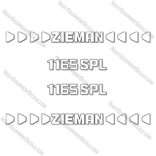 Fits Zieman 1165SPL Decal Kit Trailer- 3M REFLECTIVE!  decal kit