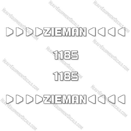 Fits Zieman 1185 Decal Kit Trailer- 3M REFLECTIVE! decal kit