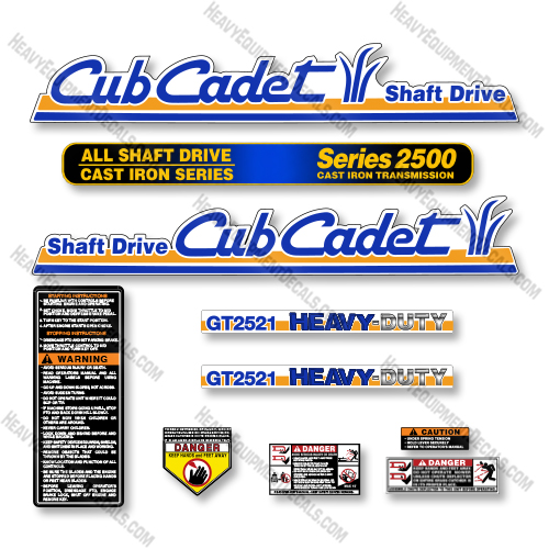 Cub Cadet GT2521 Decal Kit Tractor - Aftermarket Kit 