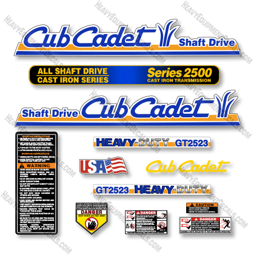 Cub Cadet GT2523 Decal Kit Mower - Aftermarket Kit 