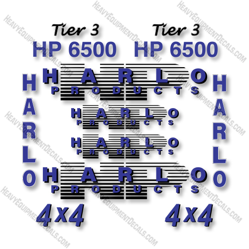 Harlo HP6500 Decal Kit Forklift - Aftermarket Kit  6500, hp6500
