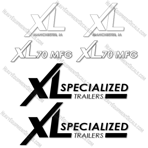 Fits 70 MFG White Black Decal Kit Trailer decal kit