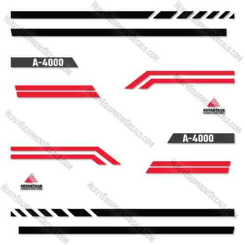 Advantage A-4000 Water Truck Decal Kit  