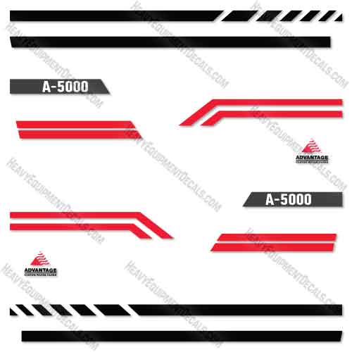 Advantage A-5000 Water Truck Decal Kit   