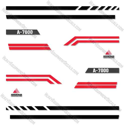 Advantage A-7000 Water Truck Decal Kit  