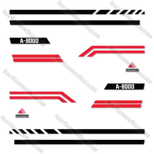 Advantage A-8000 Water Truck Decal Kit 