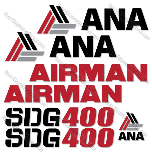 Fits Fits Airman SDG400 Decal Kit Air Compressor 400, sdg400, decal kit