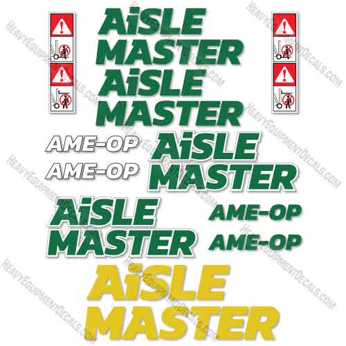Fits Aisle Master AME-OP Forklift Decal Kit   