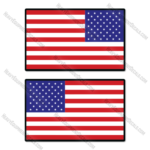 Fits American Flag Decal (8" x 14") - SET OF 2 blazer, decal kit, trail