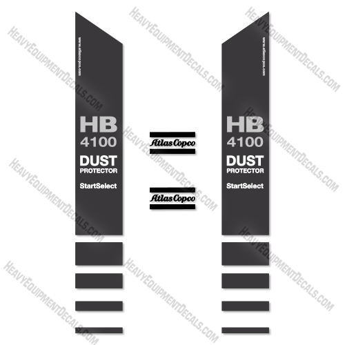 Fits Atlas Copco HB4100 Decal Kit Breaker Hammer 4100, decal kit, hb, hb4100