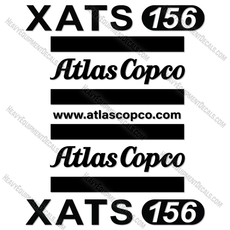 Fits Atlas Copco XATS156 Decal Kit Air Compressor  156, atlas, atlascopco, copco, decal kit, xats-156, xas156, xats