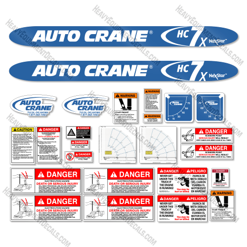Fits AutoCrane HC7X Decal Kit Crane Truck auto, auto-crane, autocrane, c7x, crane, decal kit, hc, hc7x