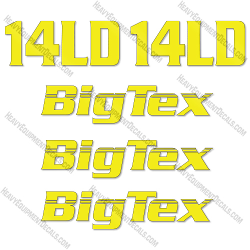 Fits BigTex 14LD Decal Kit Trailer big, big tex, bigtex, decal kit, tex