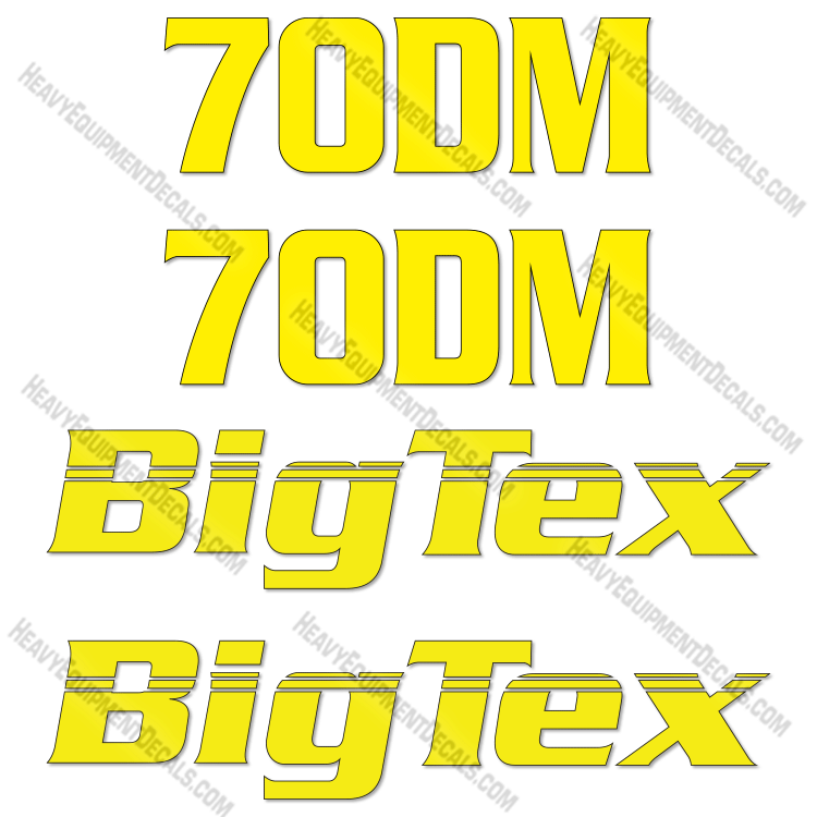 Fits Big Tex 70DM Trailer Decal Kit  big, big tex, bigtex, decal kit, tex, 70, 70DM