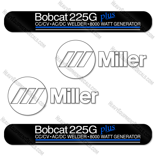 Fits Bobcat Miller Bobcat 225G Plus Decal Kit Generator decal kit
