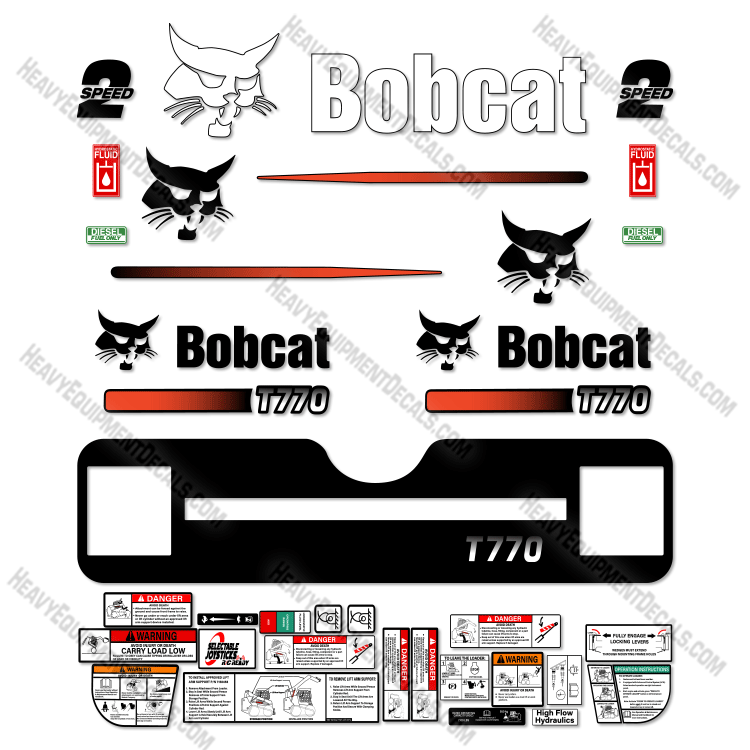 Fits Bobcat T-770 Decal Kit Track Loader M-1 decal kit, M1, t770