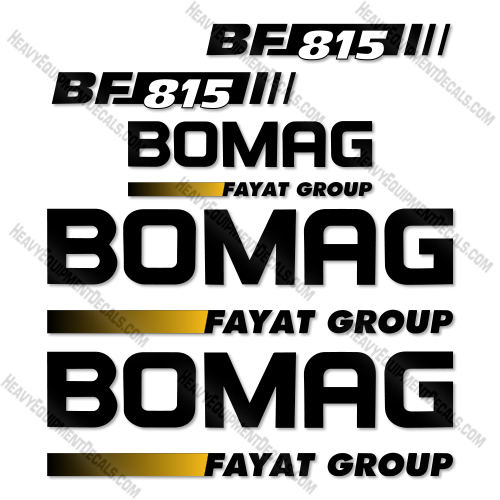 Bomag BF815 Decal Kit Asphalt Paver- Aftermarket Kit  decal kit