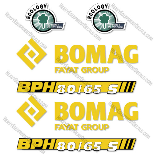 Fits Bomag BPH 80/65 S Decal Kit Vibratory Plate 80, bph, bph80, bph80/65, bph80/65, decal kit