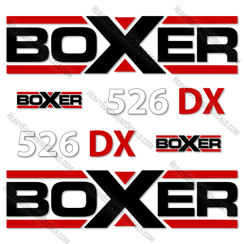 Fits Boxer 526DX Mini Skid Steer Decal Kit decal kit, 526, 526dx, dx