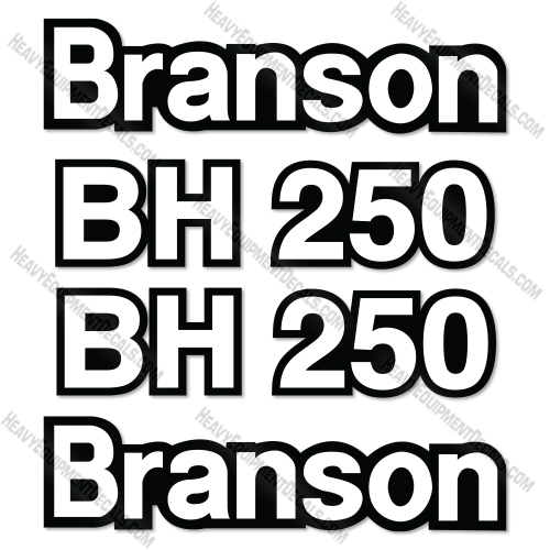 Branson BH250 Decal Kit Backhoe- Aftermarket Kit  