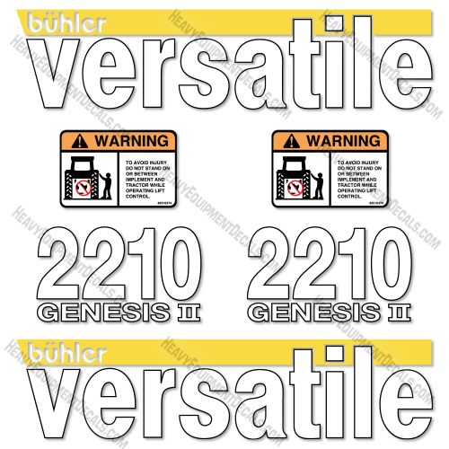 Buhler Versatile 2210 Genesis 2 Decal Kit Tractor 2210, genesis II, decals