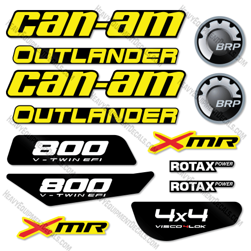 Fits Can-Am Outlander 800 XMR Decal Kit ATV 800, 800 x, decal kit, mr, rotax, v-twin, x-mr