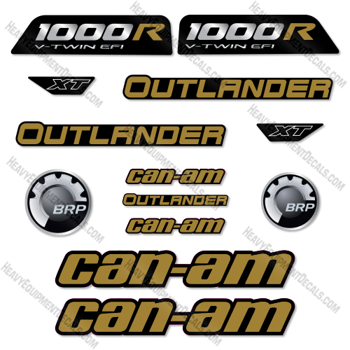 Fits Can-Am Commander 1000R XT Decal Kit ATV- SILVER and GOLD! 