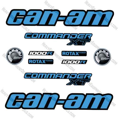 Fits Can-Am 1000R XT Light Blue Decal Kit ATV  decal kit, defender, defender xt, light blue