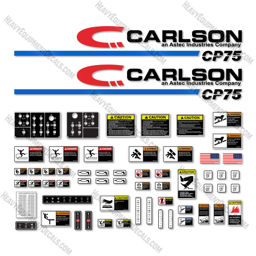Carlson CP75 Decal Kit Asphalt Paver- Aftermarket Kit decal kit, eziii, iii