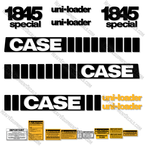 Case 1845 Uni-loader Special Decal Kit Skid Steer Loader 