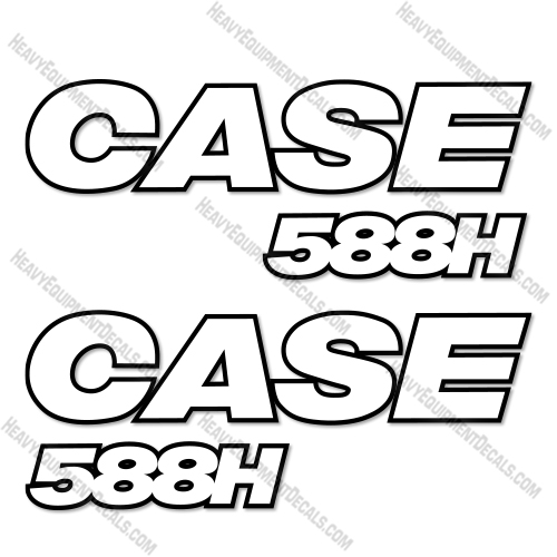 Case 588H Decal Kit  Forklift -New Style-  Aftermarket Kit 
