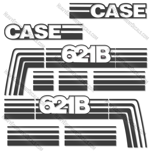 Fits Case 621B Decal Kit Wheel Loader - OLDER STYLE 621, 621-b, case, decal kit, wheel loader
