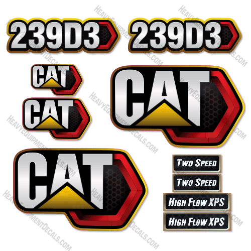 thumbnail image 2 of Caterpillar 239D Skid Steer Decal Kit – 3M Vinyl – 7-Year Outdoor Durability 2 of 5