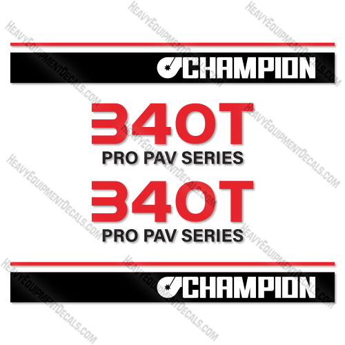 Champion C340T Decal Kit Paver -Aftermarket Kit  720, 720a, decal kit, vhp