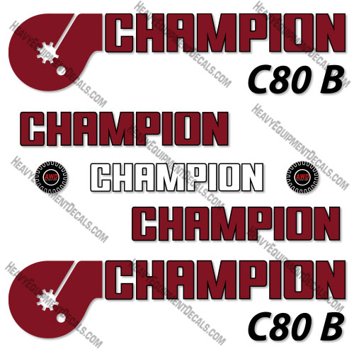 Fits Champion C80B Decal Kit Motor Grader decal kit